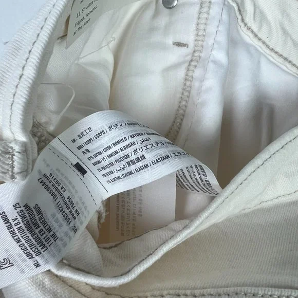 NWT Abercrombie & Fitch The Ankle Straight Ultra High Rise Cream Size 36 22 LONG - Picture 12 of 12